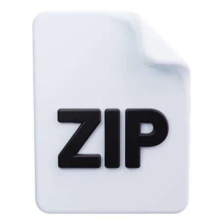 Zip File  3D Icon