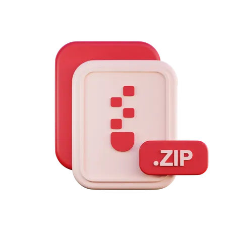 Zip File  3D Icon