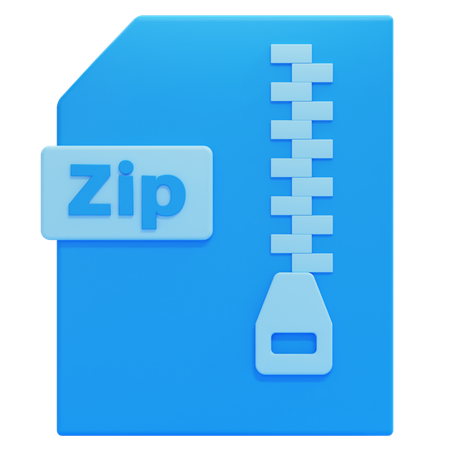 Zip File  3D Icon