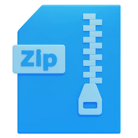 Zip File  3D Icon