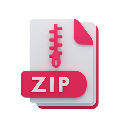 Zip File  3D Icon