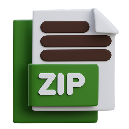 Zip File  3D Icon