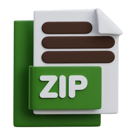 Zip File  3D Icon