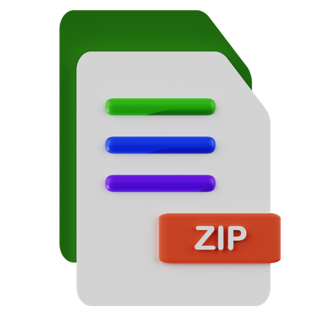 Zip File  3D Icon