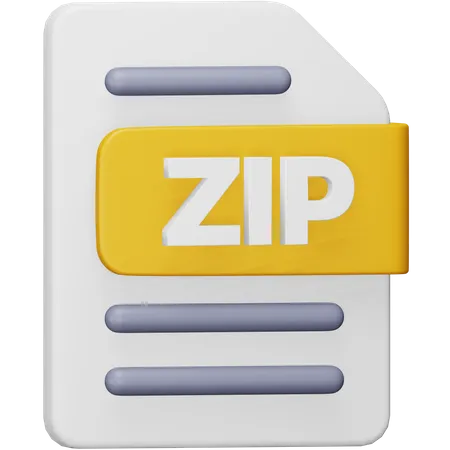 Zip File  3D Icon