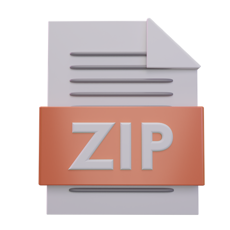 Zip File  3D Icon