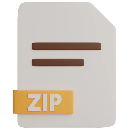 Zip File  3D Icon