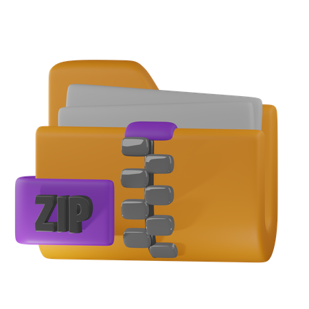 Zip File  3D Icon