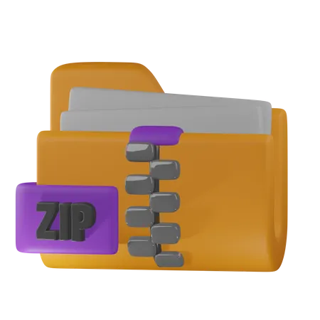 Zip File  3D Icon