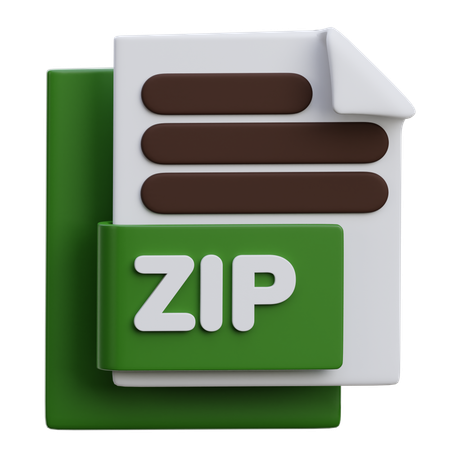 Zip File  3D Icon