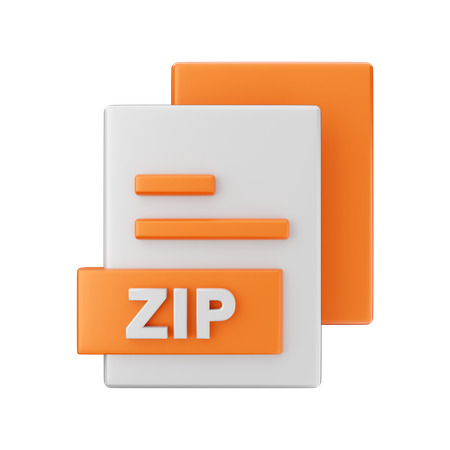 Zip File 3D Illustration