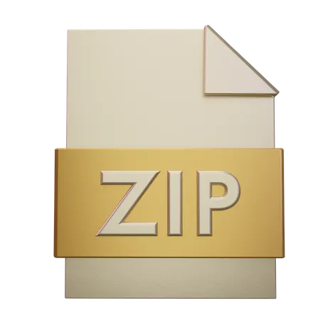 Zip File  3D Icon