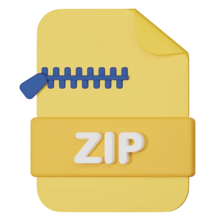 Zip Filename Extension 3 D Icon 3D Icon