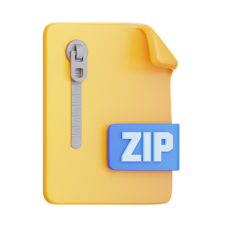 ZIP Files Format 3D Icon