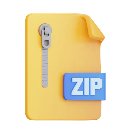ZIP Files Format 3D Icon