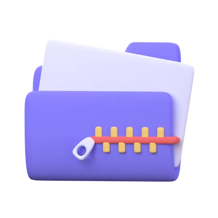 Zip Folder  3D Icon