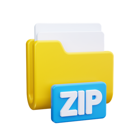 Zip 폴더  3D Icon