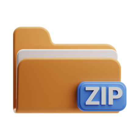Zip Folder  3D Icon