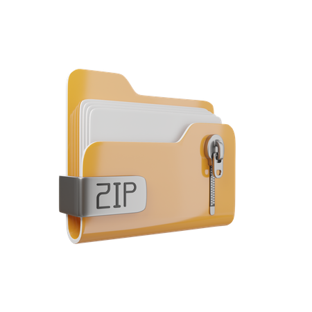 Zip Folder  3D Icon