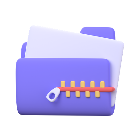 Zip Folder  3D Icon