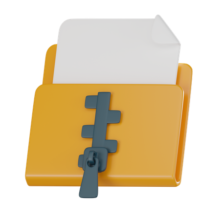 Zip Folder  3D Icon