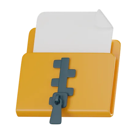 Zip Folder  3D Icon