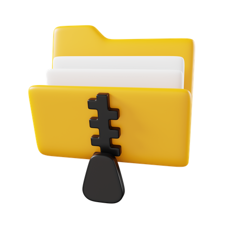 Zip Folder  3D Icon