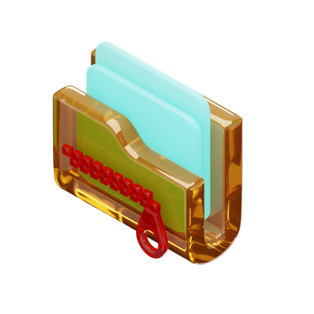 Zip Folder  3D Icon