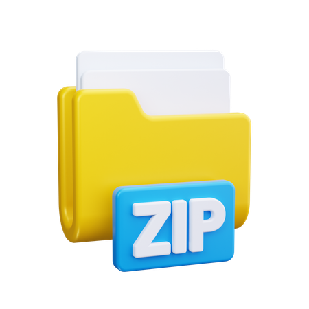 Zip Folder  3D Icon