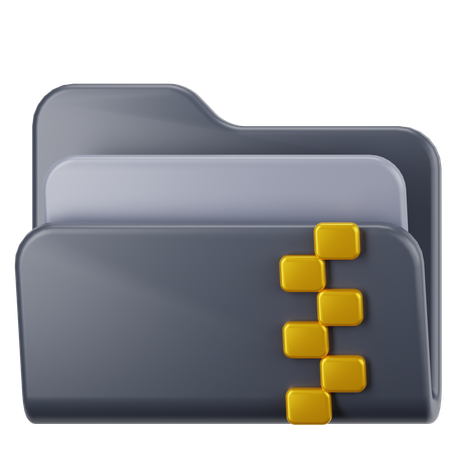 Zip Folder  3D Icon