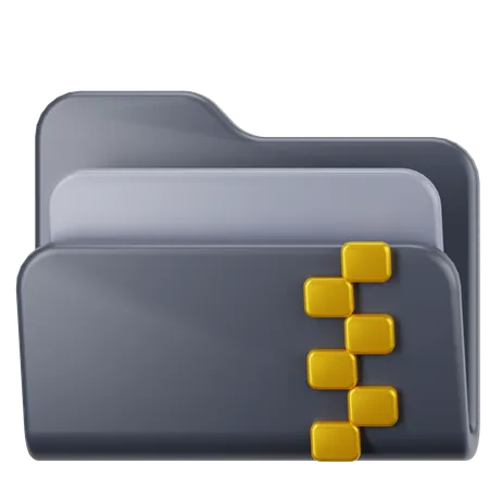 Zip Folder  3D Icon