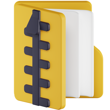 Zip Folder  3D Icon