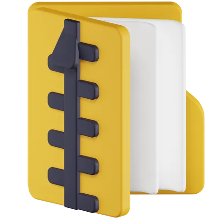 Zip Folder  3D Icon