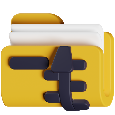 Zip Folder  3D Icon