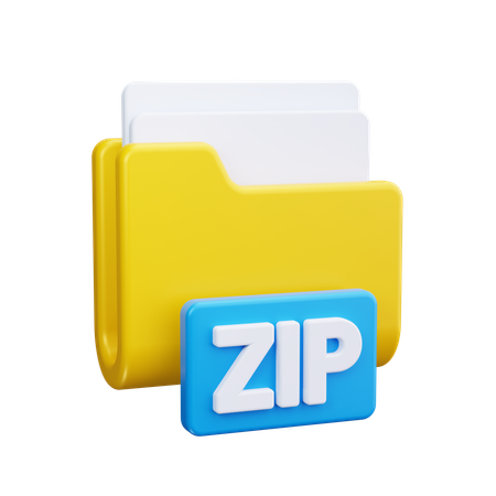 Zip Folder  3D Icon