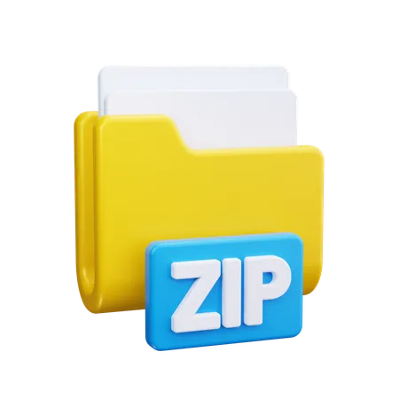 Zip Folder  3D Icon