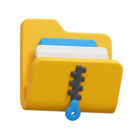 Zip folder  3D Icon