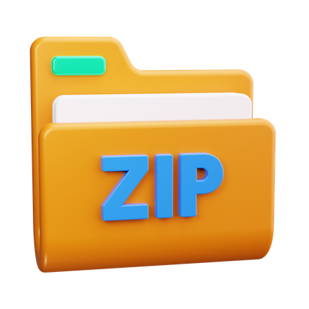 Zip Folder  3D Icon