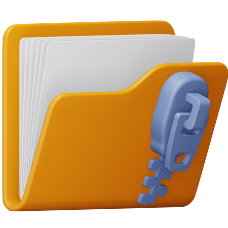 Zip Folder  3D Icon