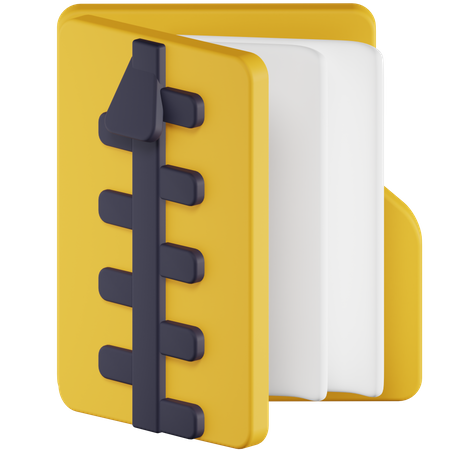 Zip Folder 3D Icon