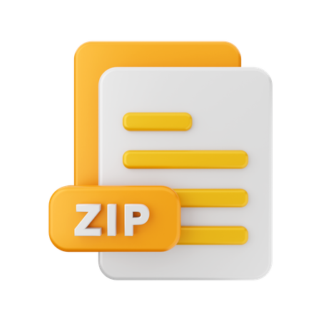 ZIP Format 3D Illustration