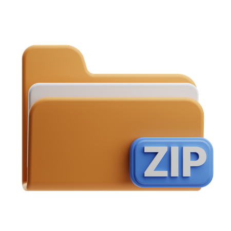 Zip Ordner  3D Icon