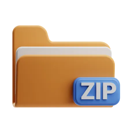 Zip Ordner  3D Icon