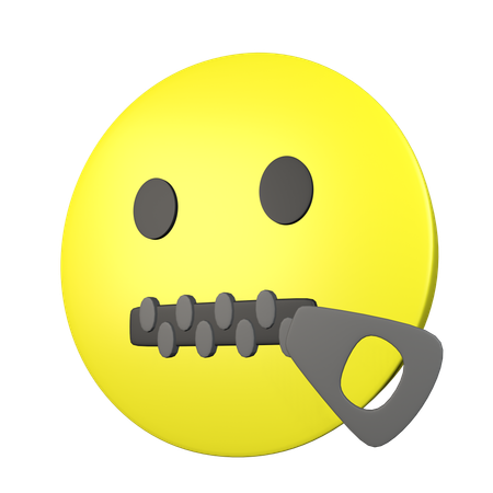 Zipped Face  3D Icon