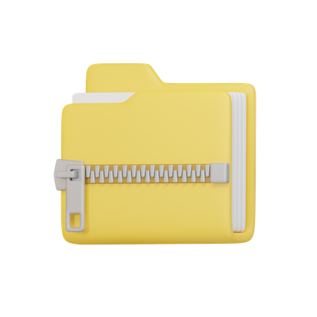 Zipped folder  3D Icon