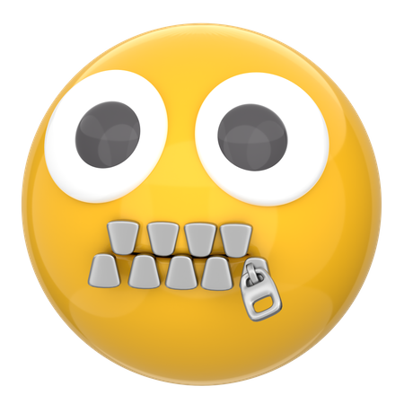 Zipped Mouth  3D Icon