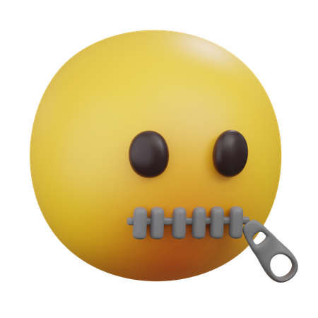 Zipper Emoji  3D Icon