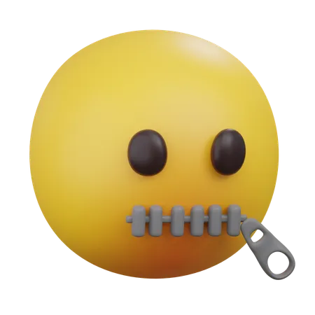 Zipper Emoji  3D Icon