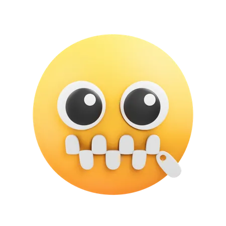 Zipper emoji  3D Icon