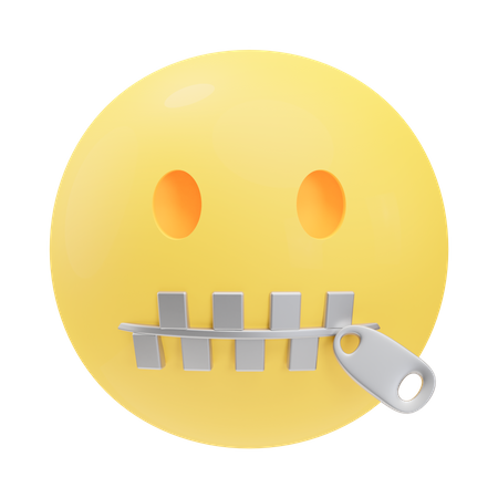 Zipper Mouth  3D Icon